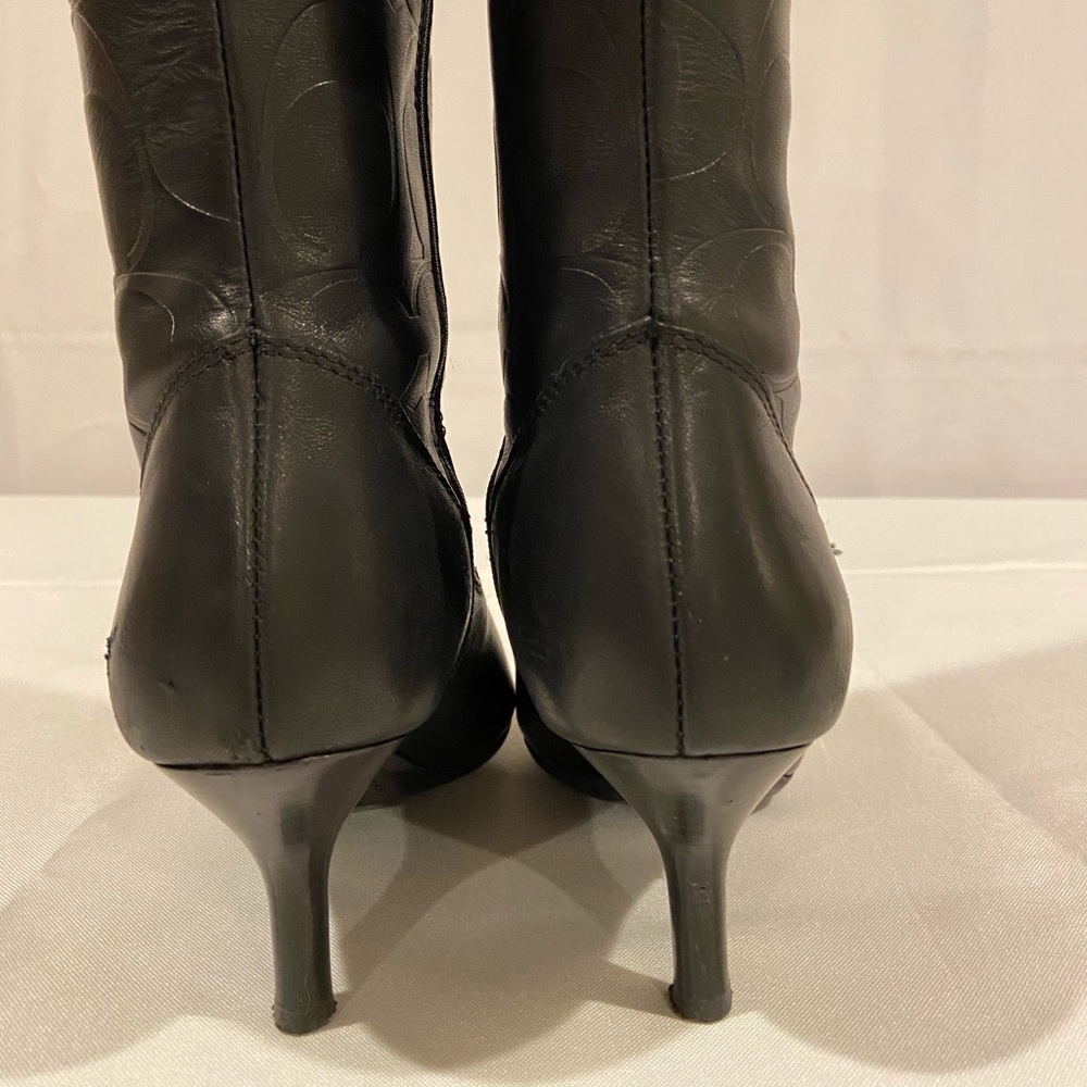 Coach Leather Monogram Boots - Picture 6 of 13
